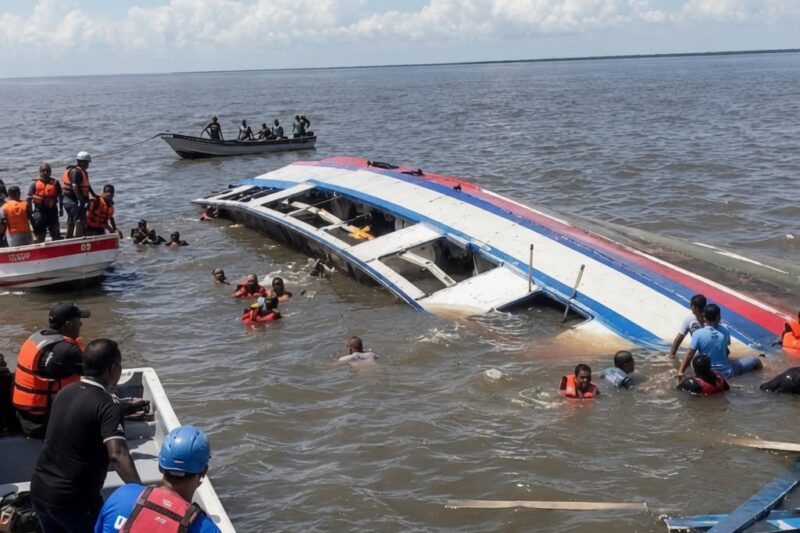 Tragedia en alta mar: Ferry volcado deja múltiples rescatados y moviliza a los equipos de emergencia